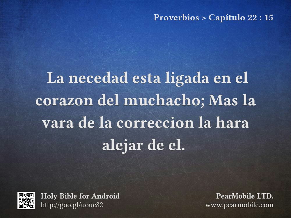 Proverbios, Capítulo 22:15